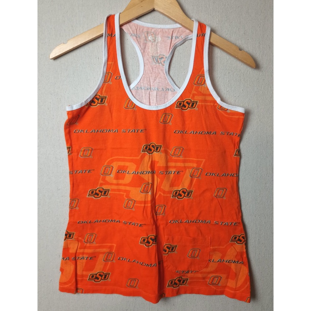 Oklahoma State Tank‎ Top Racerback OSU Pocket Sleeveless Orange Large BB